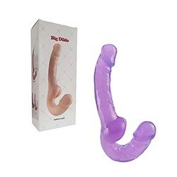 Foto do Produto Cinta Peniana para Ela Formato de Pênis Realístico em Jelly Big One 23,5 x 3,6cm Roxo