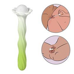 Foto do Produto Vibrador Feminino Recarreg�vel em Silicone com 10 Vibra��es Verde