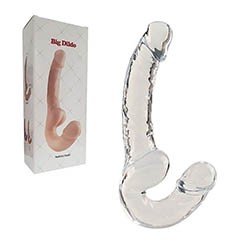 Foto do Produto Cinta Peniana para Ela Formato de Pênis Realístico em Jelly Big One 23,5 x 3,6cm Transparente