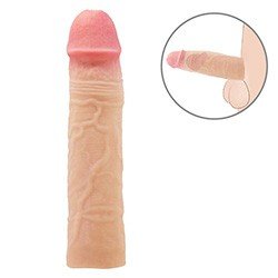 Capa Peniana em Cyberskin (Imita a Pele Humana) 22,5 x 4,8cm com Extensor Interno de 7,6cm Chelsea B