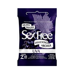 Foto do Produto Preservativo (Camisinha) Aroma de UVA 52mm Liso e Opaco com 3 Unidades