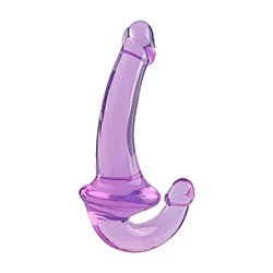 Foto do Produto Cinta Peniana para Ela Formato de Pênis Realístico em Silicone Big Two 18,5 x 2,8cm Roxo