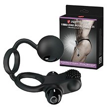 Foto do Produto Anel Peniano e Escrotal em Silicone com 12 Vibrações Preto