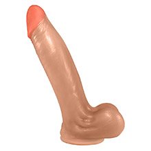 Foto do Produto P�nis Maci�o Lover em PVC Flex�vel At�xico com Ventosa 18 x 4,5cm Bege