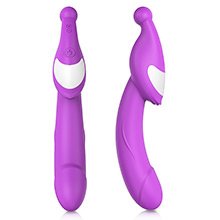 Foto do Produto Vibrador Ponto G com Estimulador de Clit�ris Vine Roxo