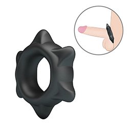 Foto do Produto Anel Peniano em Silicone Texturizado para Ere��o Mais Firme e Prolongada Ethaniel Preto