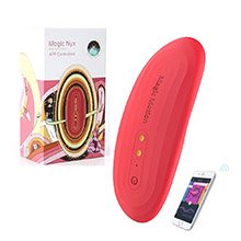 Vibrador para Clitóris Recarregável em Silicone com 10 Vibrações Controle por APP Nyx Vermelho