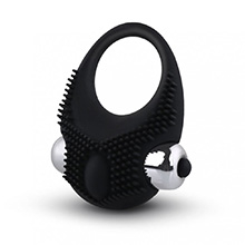 Anel Peniano Silicone e C�psula Vibrat�ria Liga e Desliga Preto