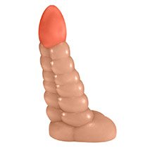 Foto do Produto Pênis Feito em PVC Flexível com Escroto Snake 16 x 5cm Bege
