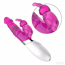 Vibrador Rabbit Rotativo Haloy com 6 Modos de Vibra��o e Rota��o Pink