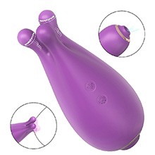 Vibrador para Clit�ris em Silicone Recarreg�vel 9 Modos de Vibra��o, Rota��o e Pulsa��o Kraken Roxo