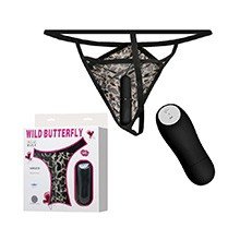 Foto do Produto Calcinha Vibrat�ria com Controle Sem Fio e 20 Vibra��es Wild Butterfly Preta