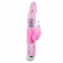 Foto do Produto Vibrador Rabbit com Estimulador Coelho 18 Vibrações Rosa
