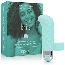 Foto do Produto Dedeira Estimuladora Vibrat�ria em Silicone Recarreg�vel Bia Cyan