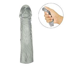 Foto do Produto Capa Penina sem Vibrador em Jelly 15,5 x 3,3cm Fum�