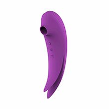 Vibrador para Clit�ris em Silicone Recarreg�vel com 7 Vibra��es e 7 Pulsa��es Roxo