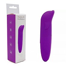 Foto do Produto Vibrador Ponto G em Pl�stico R�gido com Formato de Golfinho Roxo
