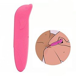 Foto do Produto Vibrador Ponto G em Pl�stico R�gido com Formato de Golfinho Rosa