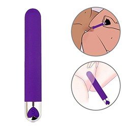 Vibrador Personal Recarregável em Silicone com 10 Vibrações Roxo