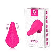 Dedeira Estimuladora em Silicone com Vibro Finger Pink