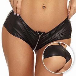 Foto do Produto Shorts Sensual em Cirre com Z�per na Frente Preto