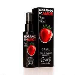 Vibrador Líquido Beijável Aroma e Sabor Morango do Amor 25ml