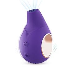 Foto do Produto Vibrador Discreto em Silicone Recarregável com 9 Vibrações George Roxo