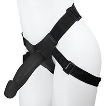 Cinta Peniana Ajust�vel com P�nis Real�stico Viernes 19 x 5cm Preto