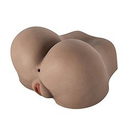 Foto do Produto Masturbador Masculino Formato de Bunda com �nus e Vagina em Cyberskin Marie Marrom