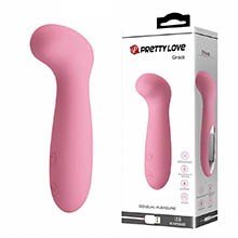 Foto do Produto Vibrador Ponto G em Silicone Recarreg�vel Flex�vel com 30 Vibra��es Grace Rosa