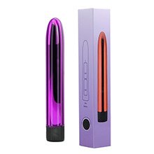 Vibrador Personal Metalizado 17 x 2,5cm Rosa