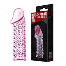 Capa Peniana sem Vibrador em Jelly 13 x 2,5cm Rosa