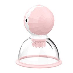 Massageador de Mamilo Recarregável com 10 Rotações e Sucção Manual Rosa