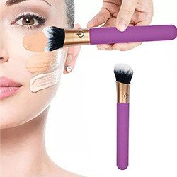 Foto do Produto Vibrador Discreto Recarregável em Silicone com 10 Vibrações Formato de Pincel de Maquiagem Roxo
