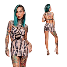 Foto do Produto Vestido Sensual Sexy em Suplex Poliamida Frente �nica Animal Print
