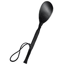 Chibata em PU (Imitação de Couro) com Ponta Redonda Média 30cm Preta