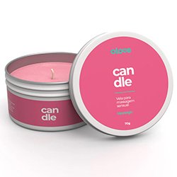 Vela para Massagem Sensual Hidratante Beij�vel Aroma e Sabor Morango Candle Love 70g