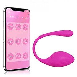 Vibrador para Casal Recarregável em Silicone com 10 Vibrações e Controle por APP II Pink