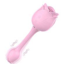 Foto do Produto Vibrador Discreto em Silicone Recarregável com 9 Vibrações Immortal Flower 3 Rosa