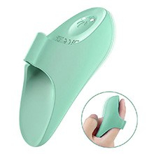 Foto do Produto Dedeira Estimuladora em Silicone Recarregável com 9 Vibrações Bounty Hunter Cyan
