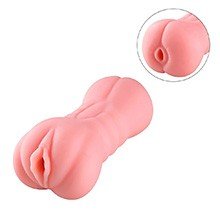 Masturbador Ânus e Vagina em Cyberskin com Textura Interna Ada Bege