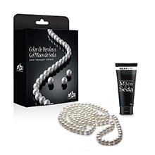 Foto do Produto Colar Pérolas & Gel Mãos Seda Massagem Sensual