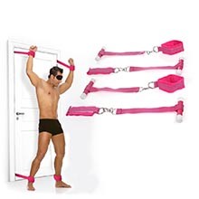 Kit Bondage 4 Amarras para Prender na Porta Pink