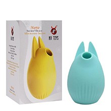 Vibrador para Clit�ris em Silicone Recarreg�vel com 3 Modos de Vibra��o e Pulsa��o Cyan