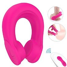 Vibrador Masculino em Silicone Recarregável 9 Vibrações e Controle sem Fio Song Pink