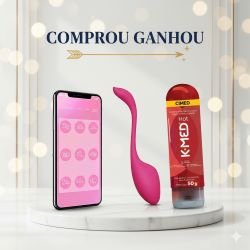 Vibrador para Casal Recarregável em Silicone com 10 Vibrações e Controle por APP Pink