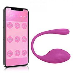 Vibrador para Casal Recarregável em Silicone com 10 Vibrações e Controle por APP II Roxo