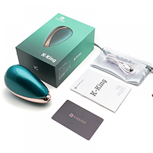 Sugador de Clitóris em Silicone 9 Vibrações K-King Cyan