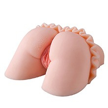 Foto do Produto Masturbador Vagina e �nus em Cyberskin com Formato de Bumbum com Saia Pleated Shirt Bege