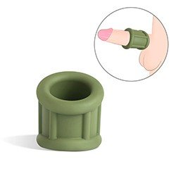 Foto do Produto Anel Peniano Tube em Silicone Extra Grosso para Ere��es Mais Firmes e Prolongadas - Verde Militar